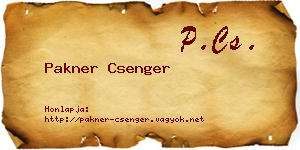 Pakner Csenger névjegykártya